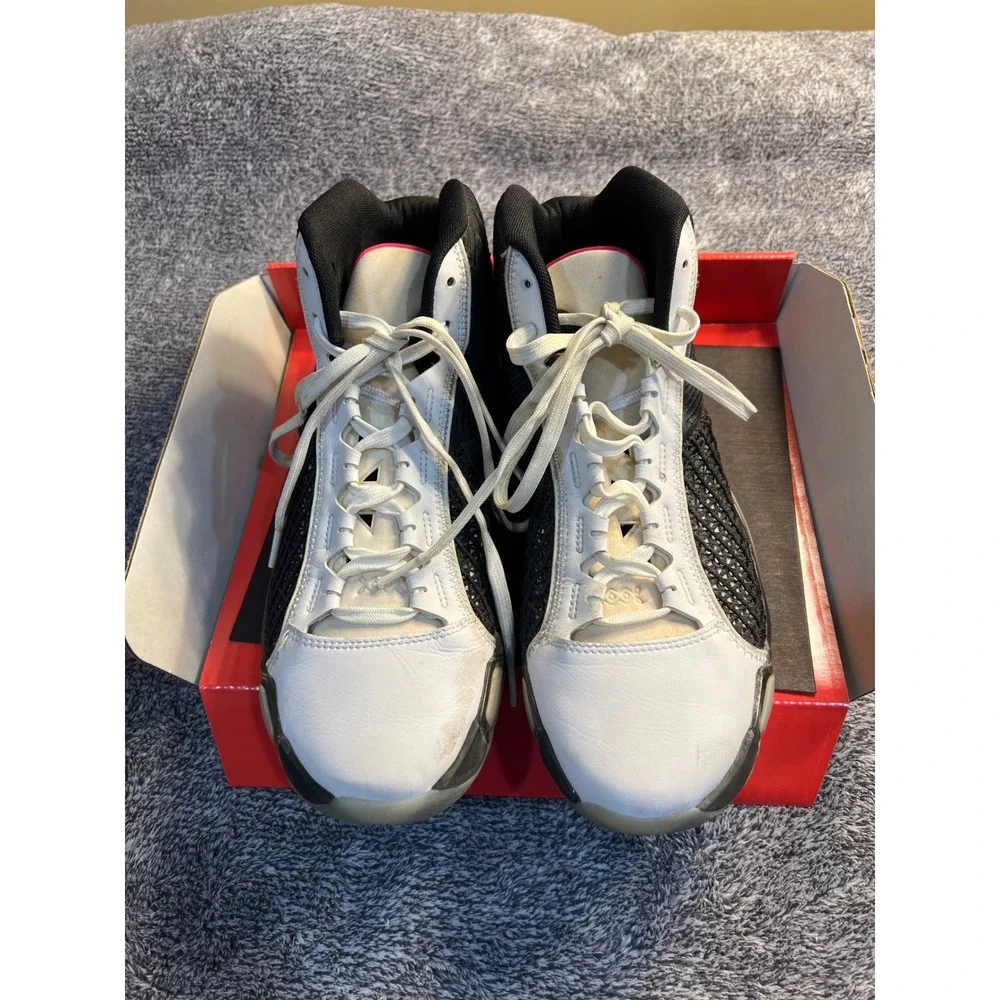 Air Jordan 38 Fundamental White Black Siren Red DZ3356-106 Mens 10.5 Basketball